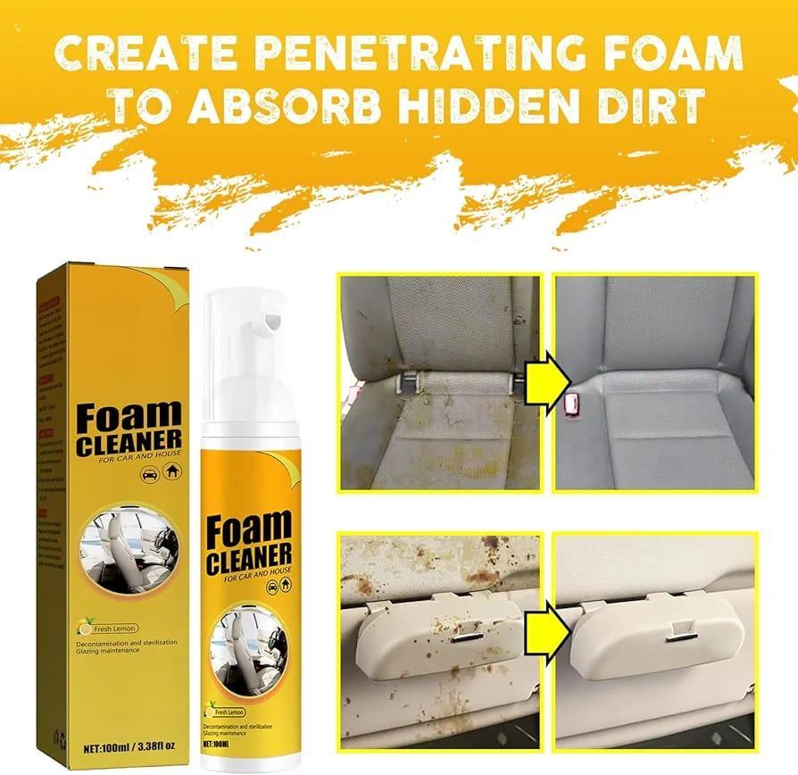 Car Interior Cleaning Foam - Foam Cleaner for Dirt & Grime