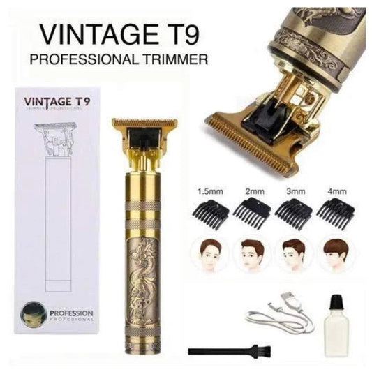 Vintage T9 Hair Trimmer Electric USB Charging Beard Trimmer - Dewan Mart