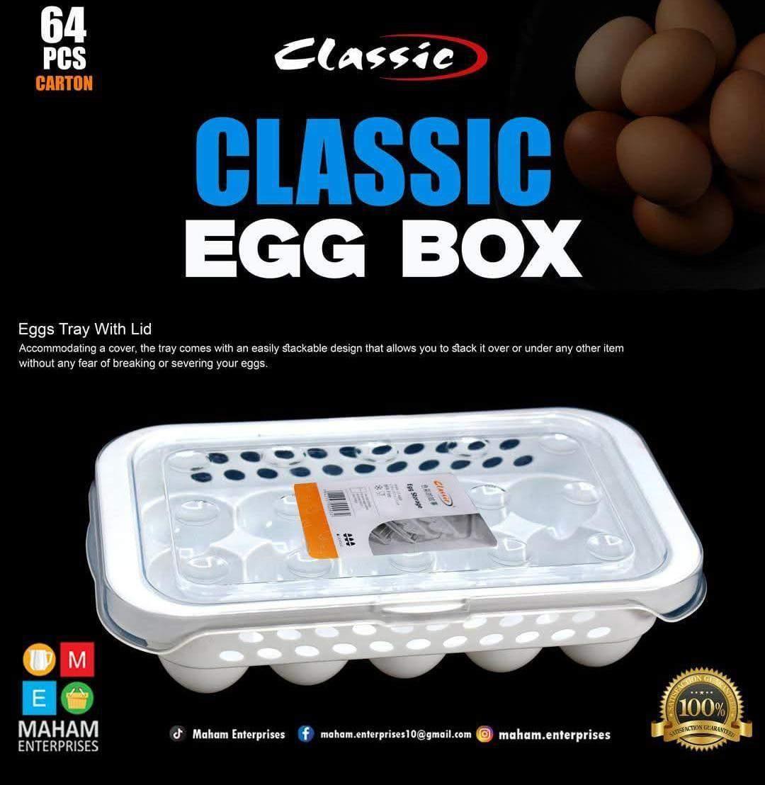 refrigerator egg holder classic transparent lid durable ABS plastic egg storage box holds 12 eggs stackable design