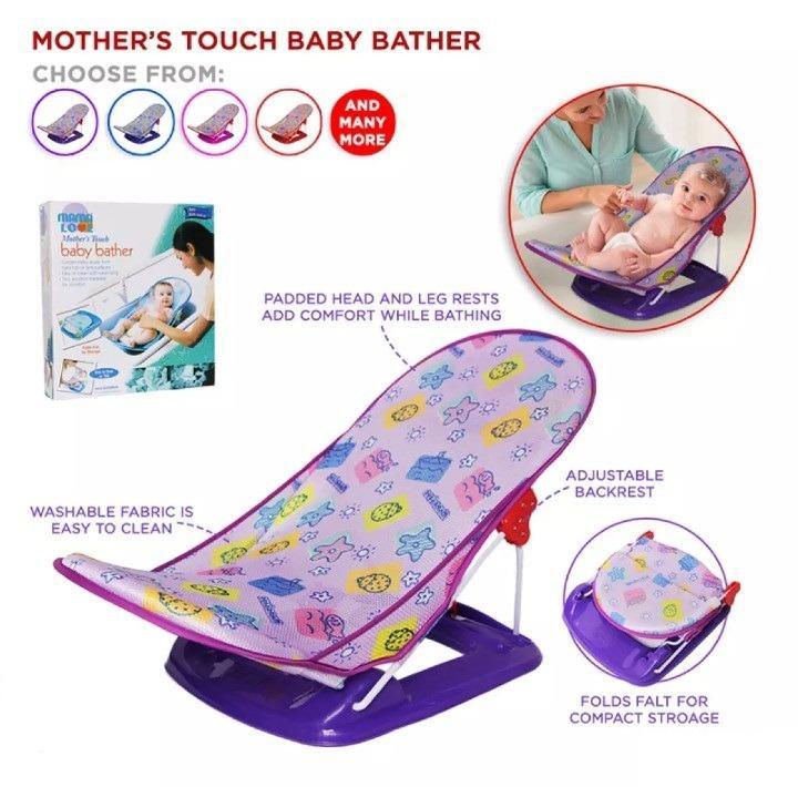 Comfortable Folding Baby Bather: Two-Position Infant Support for Sink/Tub